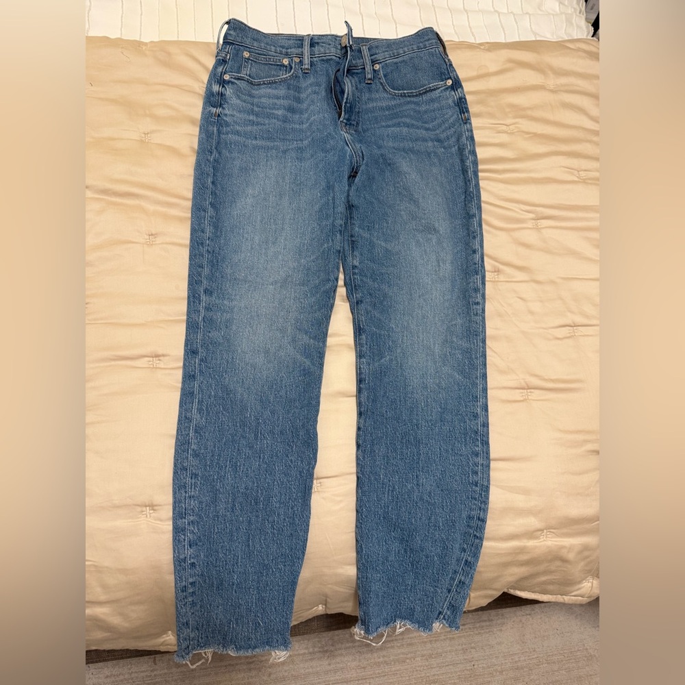 Blue perfect vintage straight Classic Denim Jeans